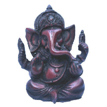 Ganesh with crown wood looking RG-070A - Click Image to Close